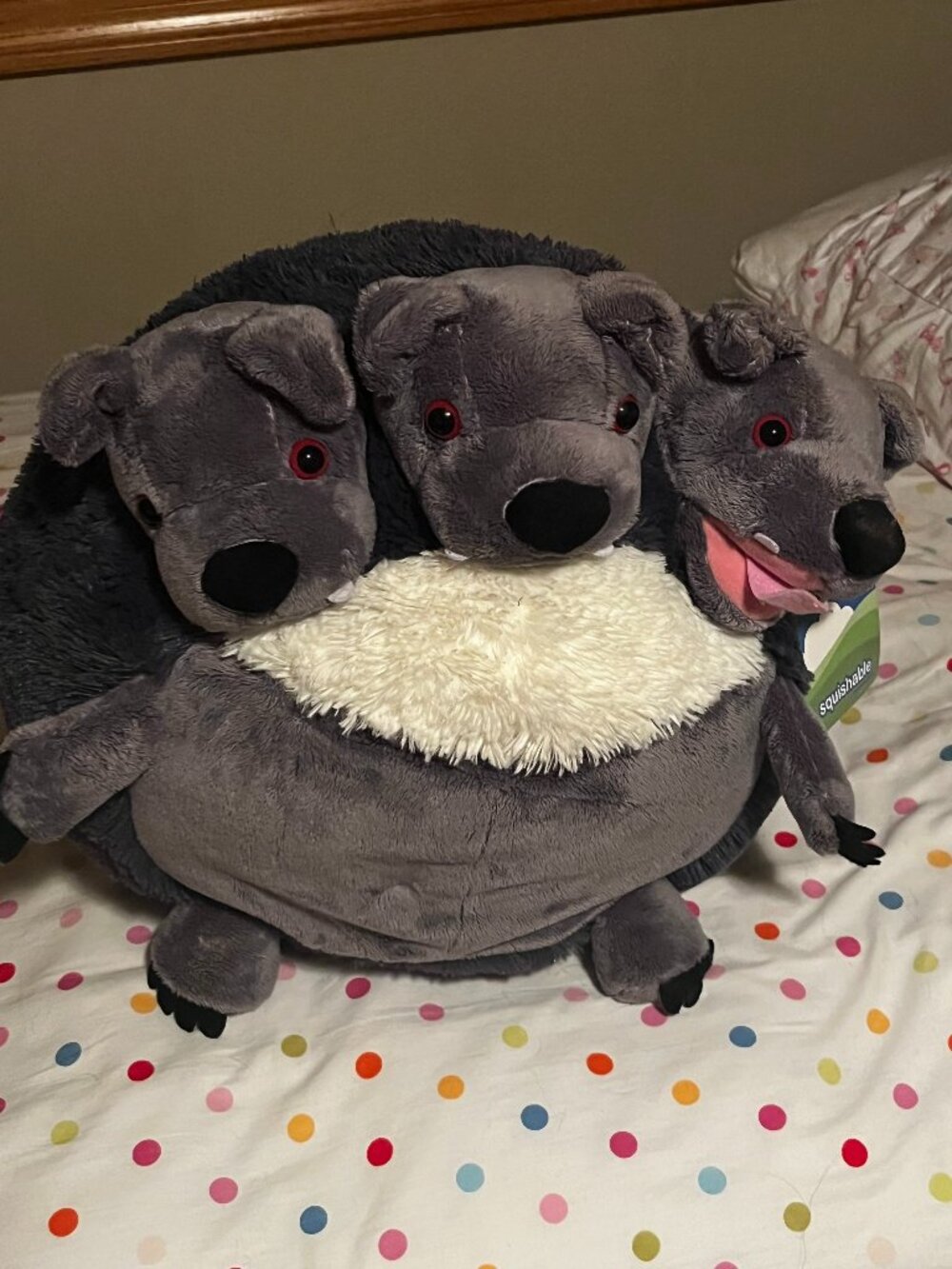 Squishable Cerberus Three-Headed Dog Plush